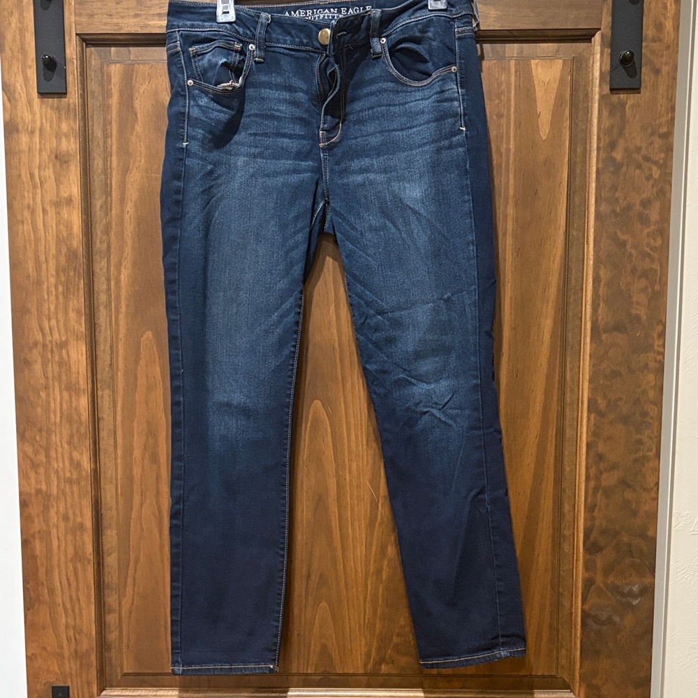 American Eagle Outfitters Men's Dark Blue Slim Jeans